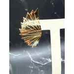 Givenchy Vintage  Half Fan Shaped Clipped-on Earrings Gold Tone 2in Photo 2