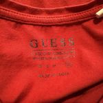 Guess  Women's Red XL T-Shirt Rhinestone round neck triangle logo y2k 2000s Photo 4