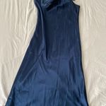 Bebe  navy slip satin midi dress  Photo 1