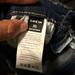 SheIn High Rise Button-Up Dark Blue Jeans Photo 1