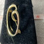 Mamselle Brush Gold Tone Letter O Initial Brooch Pin Photo 2
