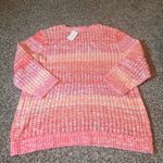 Christopher & Banks XL Pink Ombre Knit Sweater Lightweight Pullover Top Photo 5