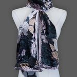 Cynthia Rowley Velvet Sheer Floral Scarf Photo 1