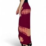 Vintage Y2K Magenta Tie Dye Hippie Festival Maxi Wrap Skirt Red Photo 2