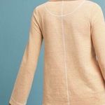 Anthropologie Maeve mustard orange striped wide bell sleeve cowl neck top Photo 2