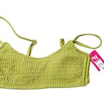 Xhilaration Smocked Bralette Bikini Top Olive Green Swim Size Small Photo 1