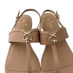 Kate Spade  Kendra Leather tong sandals Light Fawn Sz 9 Minimalist Chic Quiet Lux Photo 6