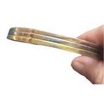 Set 2 Electroplated Cuff Bracelet Silver/Gold VTG 24K 2Tone S/M Strong Magnets Gold Photo 5