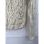 Abercrombie & Fitch East Coast Vintage A & F Lambswool Blend Cable Knit Hooded Sweater Women M Cream Photo 6