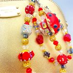 Handmade 🐞Luxury Bag/Phone Chain Charm/Keychain Rhinestone LADYBUG Bling Crystal Beads Photo 3