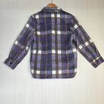 Sky To Moon Women's Shirt Shacket‎ Sz S Purple Plaid Button Down Long Sleeve NEW Photo 6
