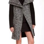 Diane Von Furstenberg  DVF Lulu Wool blend Boucle Long Coat Gray Black Women’s 0 Photo 0