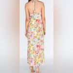 Lucy Paris  Michaela Halter or V-Neck Dress Pink Yellow Blue Floral Size Small Photo 1