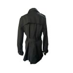 Michael Kors Womens Asymmetric Zip Front Trench Coat Black size SMALL Photo 4