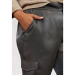 Anthropologie Shimmer Cargo Joggers Gray Metallic Size Medium Photo 3