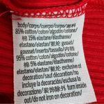 PINK - Victoria's Secret Pink by Victoria’s Secret Ribbed Henley Bodysuit Red Medium Long Sleeve Thong Photo 12