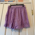 Free People  Purple Heating Up Woven Boxer Shorts Size Medium Photo 5