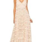 Mac Duggal  Size 10 NEW Style 8037 Blush Multi Embroidered Floral Evening Gown Photo 0
