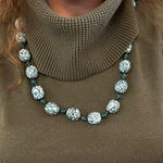 Boho Chic Beaded Necklace‎ White Green Geometric Handmade Fashion Jewelry Photo 0