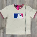 Terez NWT  Genuine MLB Collab Short Sleeve Batterman Cotton T-shirt Top Size M Photo 1