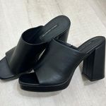 French Connection Women's Pilar Slip-On Pump Heel Sandals in Black Photo 3