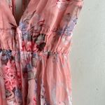Lulus What a Beauty Peach Pink Floral Print Tie Photo 4