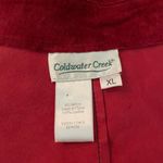 Coldwater Creek - Deep Red Velvety Leather Vest Photo 4