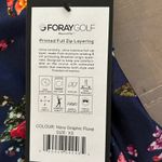 Foray Golf Printed Full Zip Jacket Sz XS Navy Graphic Floral Golf Performance Blue Photo 1