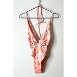 Maaji NWT Reversible Plunge One Piece Swimsuit Women Coral Floral Print Small Photo 3