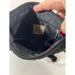 The Sak  Crochet Crossbody Bag Black Woven Strap Zipper Closure Y2K Boho Artisan Photo 6