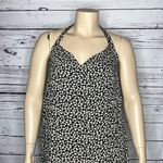 American Eagle  NWT XL Black & White Daisy Ditsy Floral Print Halter Mini Dress Photo 1