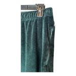 Good American  Pants Women Medium Emerald Green Twisted Seam Velour‎ Joggers Photo 5