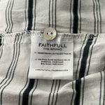 Faithfull the Brand Romper Womens 2 White Navy Blue Striped Off Shoulder Casual Photo 6