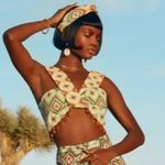 Autumn Adeigbo Beaded Soraya Bra Crop Top Womens Size 0 New Green Photo 1