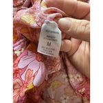 HYFVE  Floral Print Romper‎ Women's Medium Pink Yellow White V Neck Tie Ruffle Photo 5