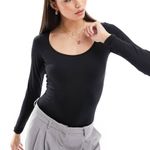 Hollister Black Long Sleeve Bodysuit Photo 0