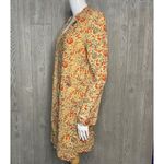 John robshaw for lucky floral pattern cotton tassel dress cottagecore long sleev Orange Photo 6