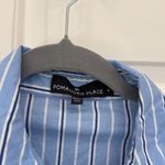 Tuckernuck Pomander place shades of blue stripe tiered dress Size M Photo 5