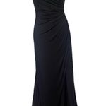 Camille La Vie Beaded Floor Length Gown Sz 6 Black Back Cowl Witchy Glam Goth Photo 0