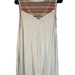 Faveur White Sleeveless Boho Aztec Henley Long Tank Top Women Sz M Size M Photo 1