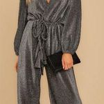 Red Dress Boutique Grey Sparkly Jumpsuit  Photo 0