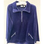 Chico's | Zenergy Purple Velour Half-Zip Pullover Jacket Size 0 | Small Photo 0