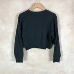CIRCUS NY Blouson Sleeve Terry Black Sweatshirt NWT MEDIUM Photo 4