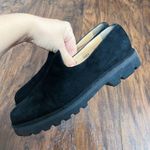 Walter Steiger • vintage Y2K chunky loafer platform slip on black suede lug sole Size 7.5 Photo 6