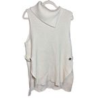 Anthropologie Alexia Split Neck Tunic cream off white womens sz L Photo 2