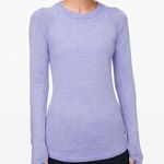 Lululemon Athletica Sit In Lotus Heathered Lilac Crew Neck Cozy Sweater Knit 4 Photo 0