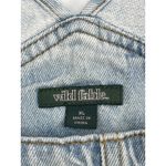 Wild Fable  Jean Bib Overall Shorts Women's XL Light Wash Distressed Bin9 Photo 1