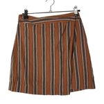 Storia Boutique  Orange Stripe Wrap Mini Skirt S Photo 1