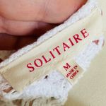 Solitaire Boho Crochet Short Sleeve Top- White- Size Medium Photo 5