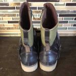 Teva ‎ de la vina brown leather sage Green canvas moto boots women’s US 6 EU 37 Photo 5